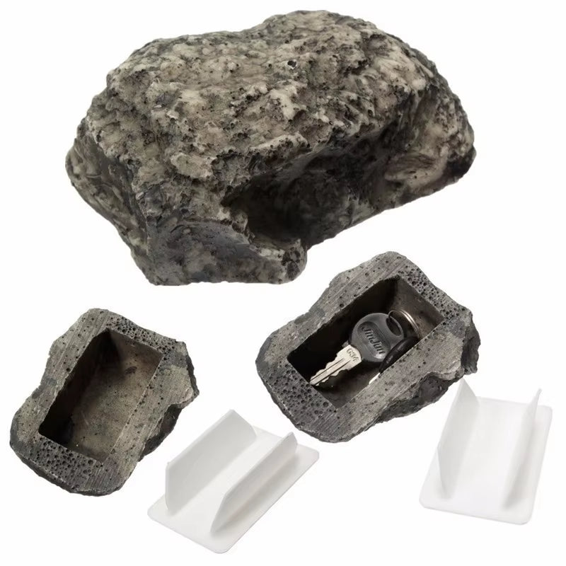 Outdoor Spare Garden Key Box Rock Hidden Hide in Stone Security Safe Storage Hiding Containers Resinous Hidden Key Holder Box